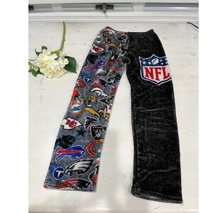 Kids NFL Football Team Logos Pajama Sleep Pants Fleece Plush Cozy